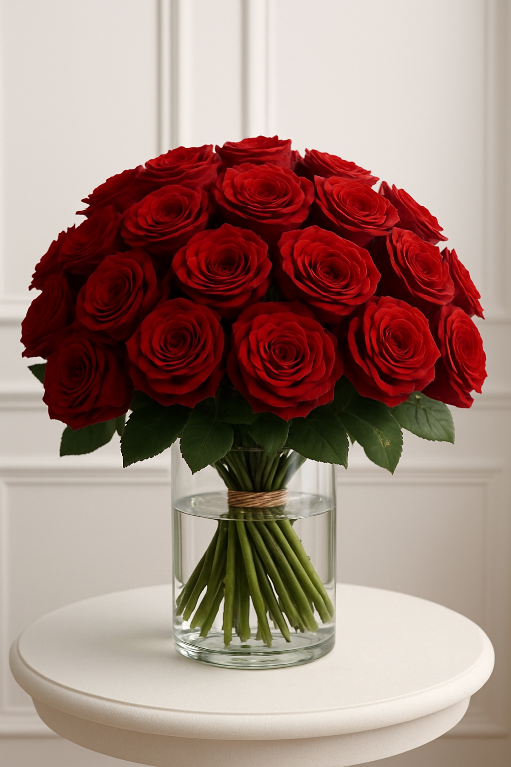 Product-only, front angle on pedestal with neutral background