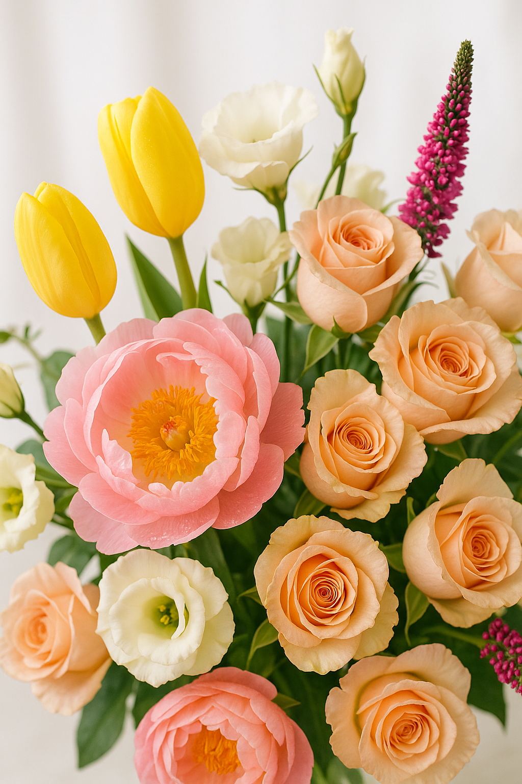 Close-up of flower textures and petal details
