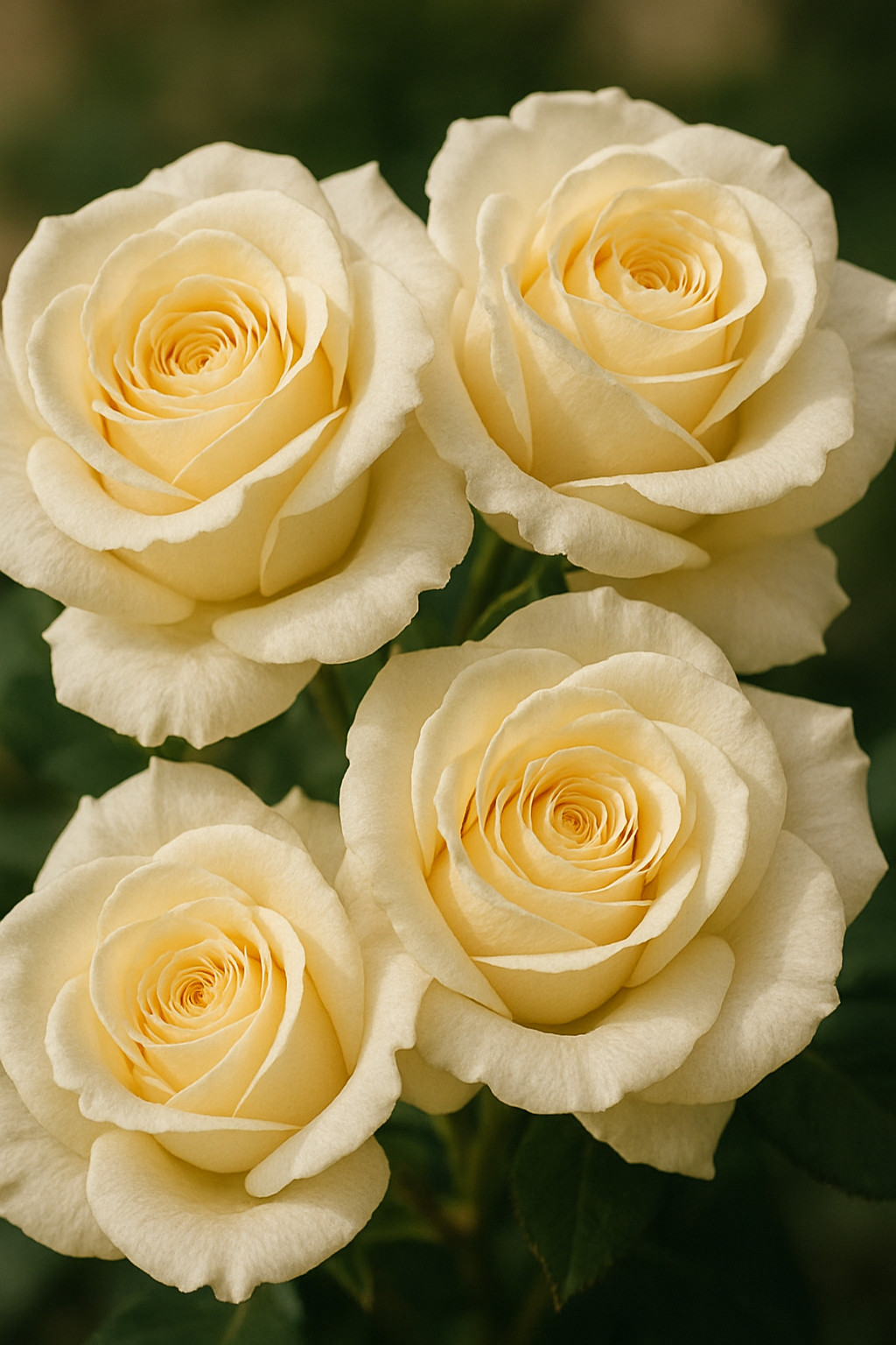 Close-up – detailed petals and soft green edges