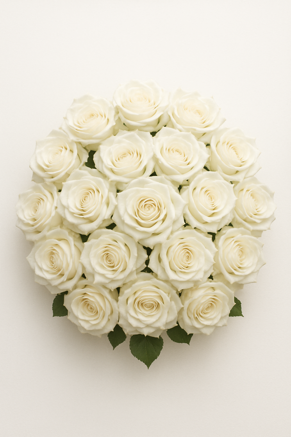 Product-only – top-down view highlighting perfect rose symmetry