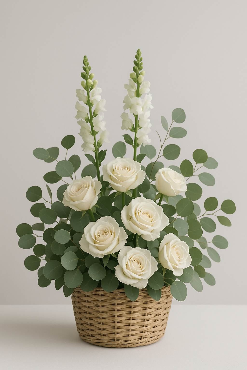 Ivory Bloomscape Basket